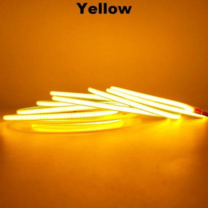 12V 24V COB LED Streifen 5mm/8mm PCB 400/480LEDs/m Flexible Rot/Grün/Blau/Rosa/Eisblau/Gelb Led Streifen Für Wohnkultur LED Lichter.
