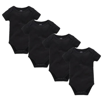 Kavkas 4 Teile/los Baby Mädchen Jungen Body 0-24 Monate Kurzarm 100 % Baumwolle Solide Weiß Neugeborene Kleidung.