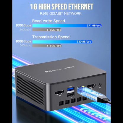 MLLSE G3 Mini PC Intel 12th Alder Lake N100 DDR4 8GB RAM 256GB ROM WiFi 5 BT4.2 Windows 11 Pro Desktop Computer  HDMI*2.