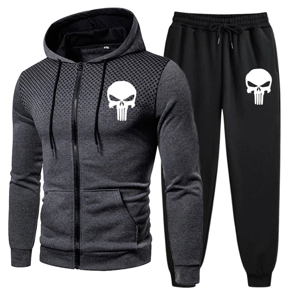 Men's Tracksuit Jogging Zip Up Hoodies Daily Quality Sweatshirts Two-piece Sets Men Sports Coat Casual Fashion Hot Sales Comfort.