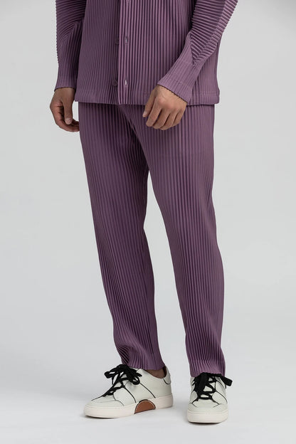 Miyake Pleated Pants For Men Casual Pants Men Japanese Streetwear Men Fashion Japanese Style Trousers Baggy Pants Wild Trousers.