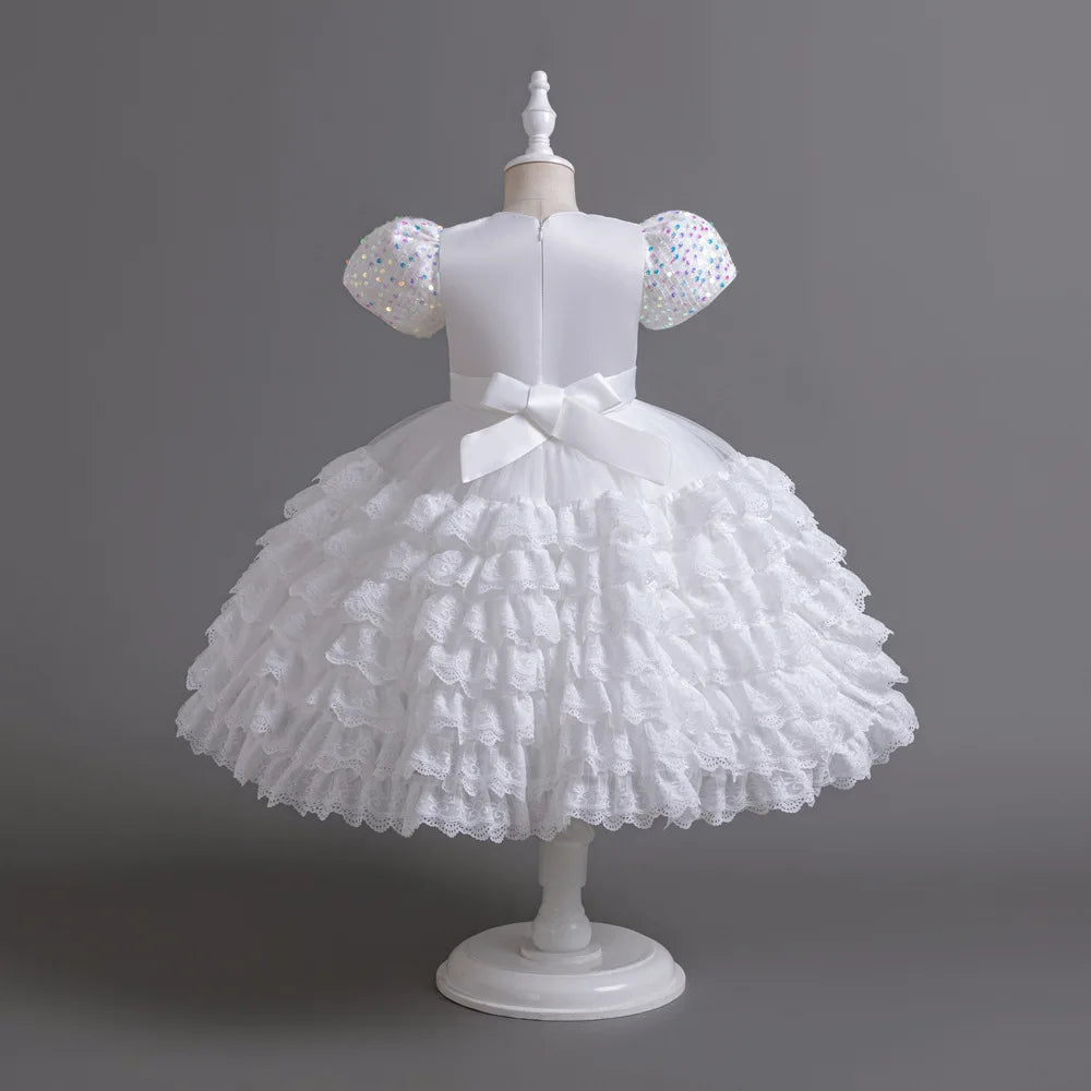 2023 Neue elegante Kleider für Mädchen, glänzendes Halloween-Performance-Kostüm, Geburtstagsparty-Kleid für 3–10 Jahre alte Mädchen.