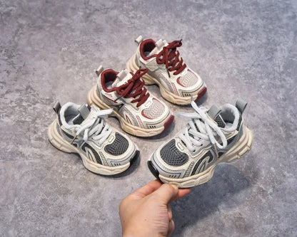 Boys Girls Running Shoes Thick Soft Sole Children Sneakers Mesh Breathable 2025 New Fashion Kids Sports Shoes for Students Trend.