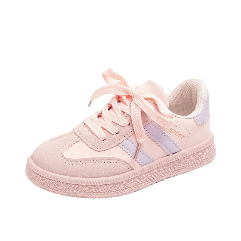 Autumn Girls Causal Shoes New Pu Leather Outdoor Sports Non-slip Childrens Boy Sneakers Luxury Soft Kids Sports Shoes Size 26-37.