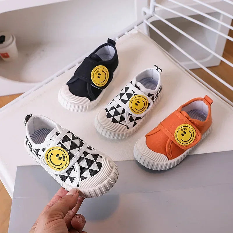 Fashion Children Shoe Versatile Canva Shoe 2025spring Autumn New Boy Shoe Flat Casual Shoes Simple Girl Shoes Comfort Baby Shoes.