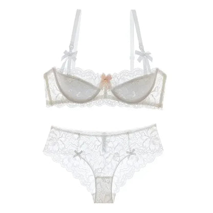 BANERDANI Light Luxury French Pure Desire Triangle Cup Breathable New Spring/summer Breathable Sexy Lace Not Empty Cup Bra Cover