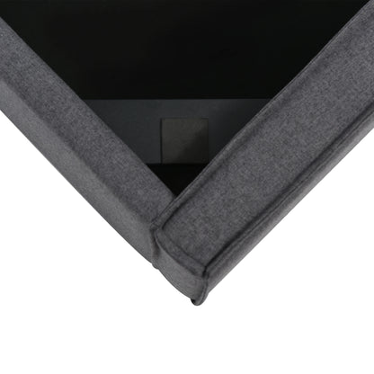 KOMHTOM Hydraulisch Polsterbett Einzelbett, - Metallrahmen-Lattenrost, modernes Bettgestell mit Stauraum, Baumwollbezug