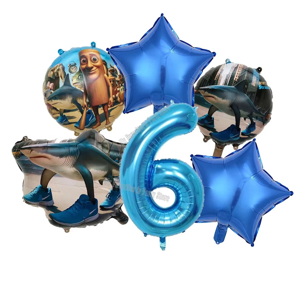 Italienisches Brainrot-Ballon-Set, Babyparty-Party-Ballon, Tralalero Tralala TungTungTungSahur-Luftballons, Dekoration, fotografische Requisite