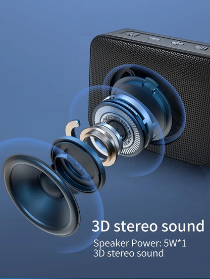 Bluetooth Speaker TG166 Portable Mini Wireless Soundbar Subwoofer Outdoor Indoor Loudspeaker Support TF Card FM Radio Waterproof.