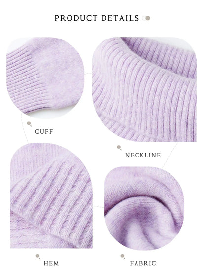 Gestrickte Pullover Kaschmir Pullover frauen 100% Merino Wolle Rollkragen Mode Pullover Winter Herbst Jumper Top Weibliche Kleidung.