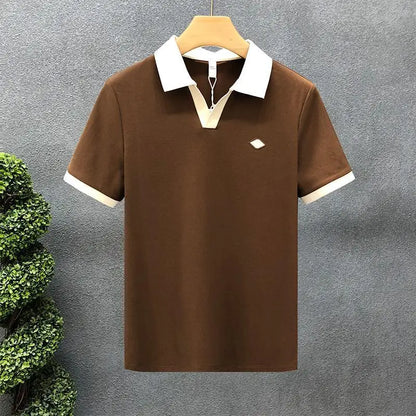 Trend Comfortable Classic All-match Comfortable Premium Simplicity Handsome Solid Color Men's Polo Short Sleeved Summer 2024.