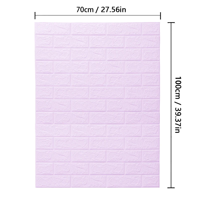 Pvc Brick Pattern Self-adhesive Wallpaper DIY Room Decor 1-10pcs 70cmX1m Waterproof Wall Stickers 3D Modern Home Decoration