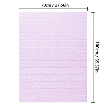 Pvc Brick Pattern Self-adhesive Wallpaper DIY Room Decor 1-10pcs 70cmX1m Waterproof Wall Stickers 3D Modern Home Decoration