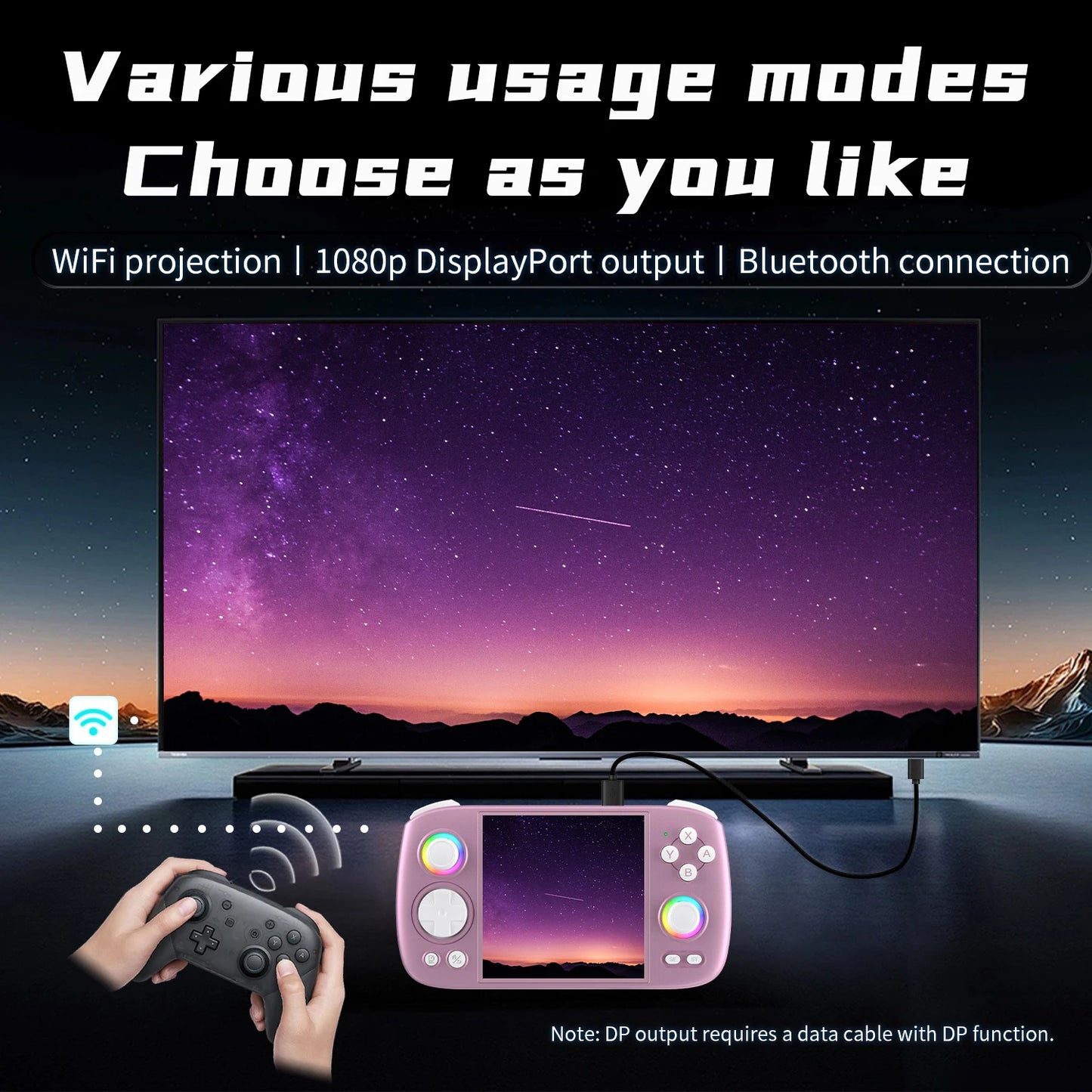 ANBERNIC RGCube Handheld Game Console Android 13 Game Player 3.95" IPS Screen Unisoc T820 RGB Lighting RG Cube dual high-Speaker.