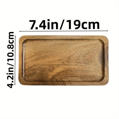 Japanese Style Wooden Tea Coffee Tray Fruit Dessert Candy Plate Wood Decorative Bread Snack Cake Food Dish Trays Tableware.
