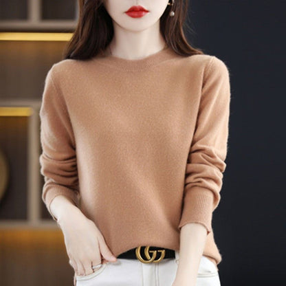 Frauen Pullover Oansatz Herbst Winter Grundlegende Pullover Warme Casual Pulls Jumper Koreanische Lange ärmeln Solide Strickwaren Bodenbildung Shirt.