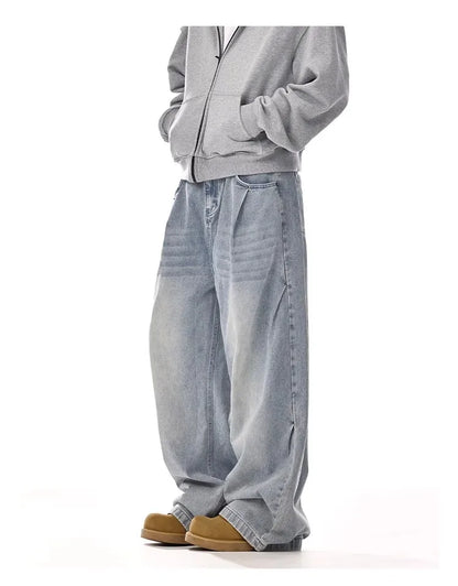 Y2K Men's Baggy Jeans Unisex Trendy Casual Wide-Leg Denim Pants High Street Quality American Style Streetwear Oversize Trousers.