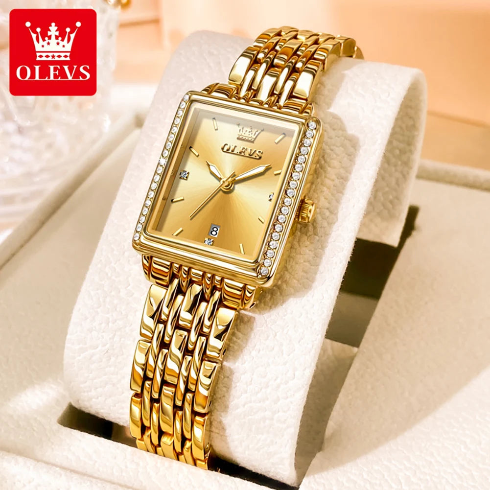 OLEVS 9995 Women's Watch Luxury Elegant Quartz Ladies Wristwatch Top Brand Waterproof Luminous Date Original Watch For Women