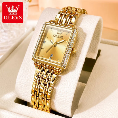 OLEVS 9995 Women's Watch Luxury Elegant Quartz Ladies Wristwatch Top Brand Waterproof Luminous Date Original Watch For Women