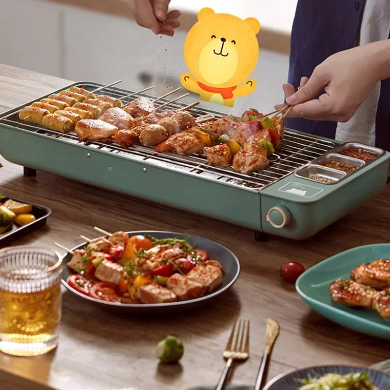Household 220v Electric Oven Household Self-service Barbecue Oven Barbecue Mutton Kebabs Korean Small Multi- Function Indoor La.