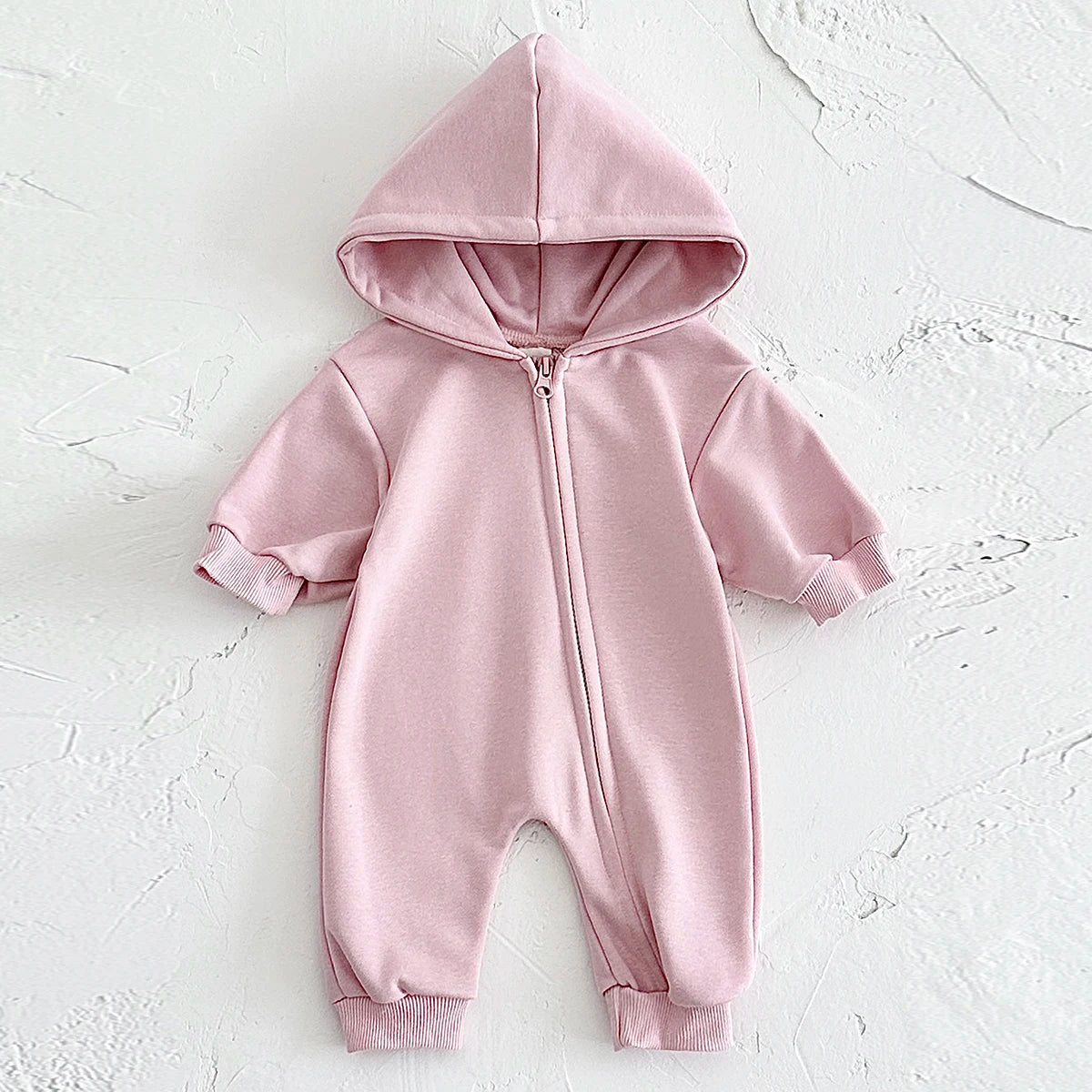 Baby Body suits einteilige Kapuze Reiß verschluss Overall dicke Neugeborene Baby kleidung Baby Boy bequeme warme Mädchen Baby kleidung Stram pler.