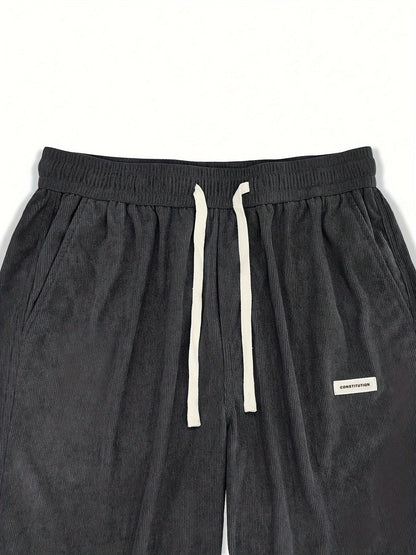 Corduroy pants men clothing Sweatpants Loose-Fit Casual Pants man baggy hosen Regular Length Trousers men cargo pants women.