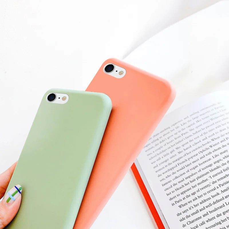 Case For iphone 7 8 SE 2020 2022 Shockproof TPU Liquid Silicone Protective Phone Back Cover for iphone SE 2020 2022 soft Case.