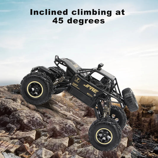 Off-Road vehicle 4WD Drive 2.4GHz Remote Control 45-degree Climbing Car Toy for Sandy Rocky Terrain Gifts for Boys Age 6-12.