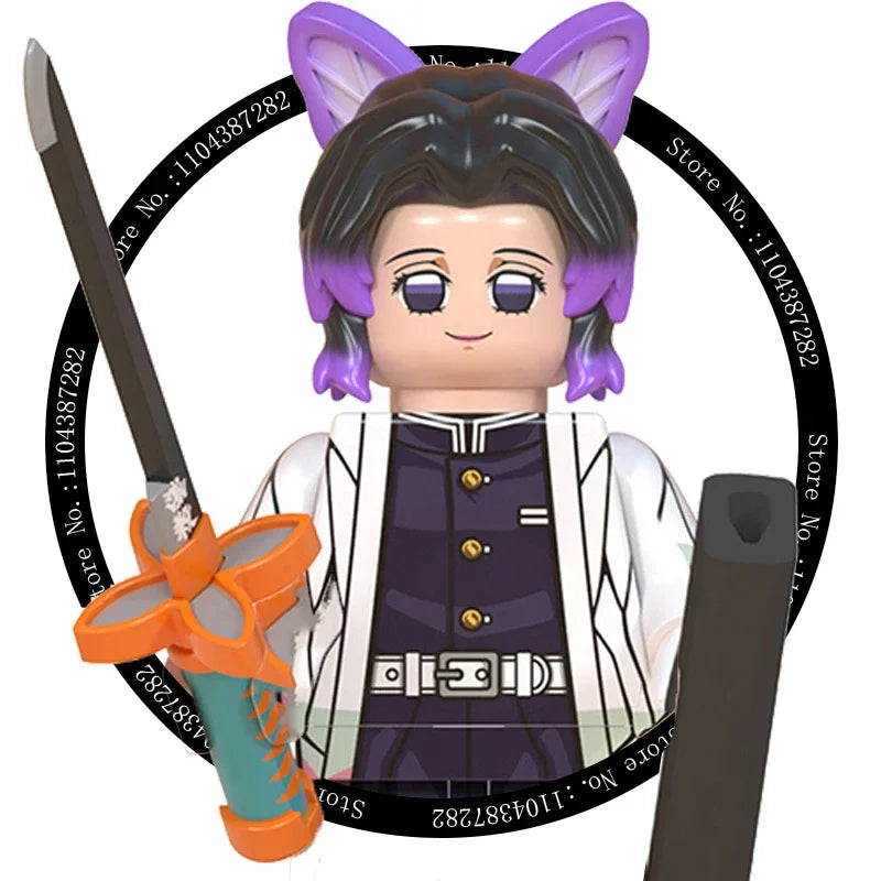 2025 Hot Toys WM6116 WM6138 Demon Slayer Blade Building Blocks Mini Action Figure Accessories Halloween Christmas Gifts for Kids.