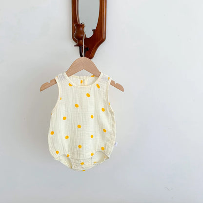 2023 neue Im Sommer Infant Neugeborene Baby Mädchen Jungen Falten Tuch Baumwolle Outfits Kinder Casual Overalls Kleinkind Bodys.