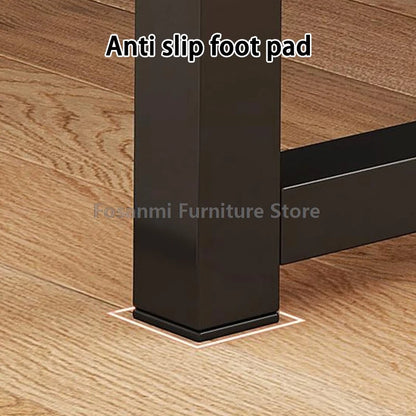 Robuster Büroschreibtisch im Industriestil mit Stahlrahmen, 39 x 23 Zoll, breiter Tisch für das Schreiben von Gaming, moderne Arbeits-Computertische