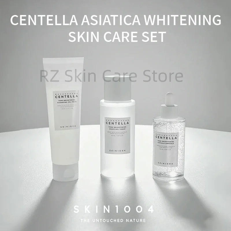 SKIN1004 Madagascar Centella Skincare Whitening 3Pcs/Set Brightening Serum Cleansing Gel Foam Toner Korean Skin Care Products.