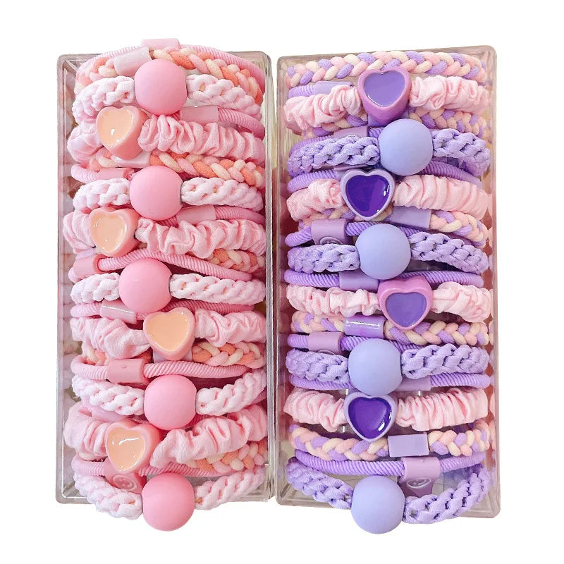 Korean Style Simple Children's Hair Ties Colorful Elastic Bands High Aesthetic Value for Girls Bun Tail Hair Bands Girls Hair....