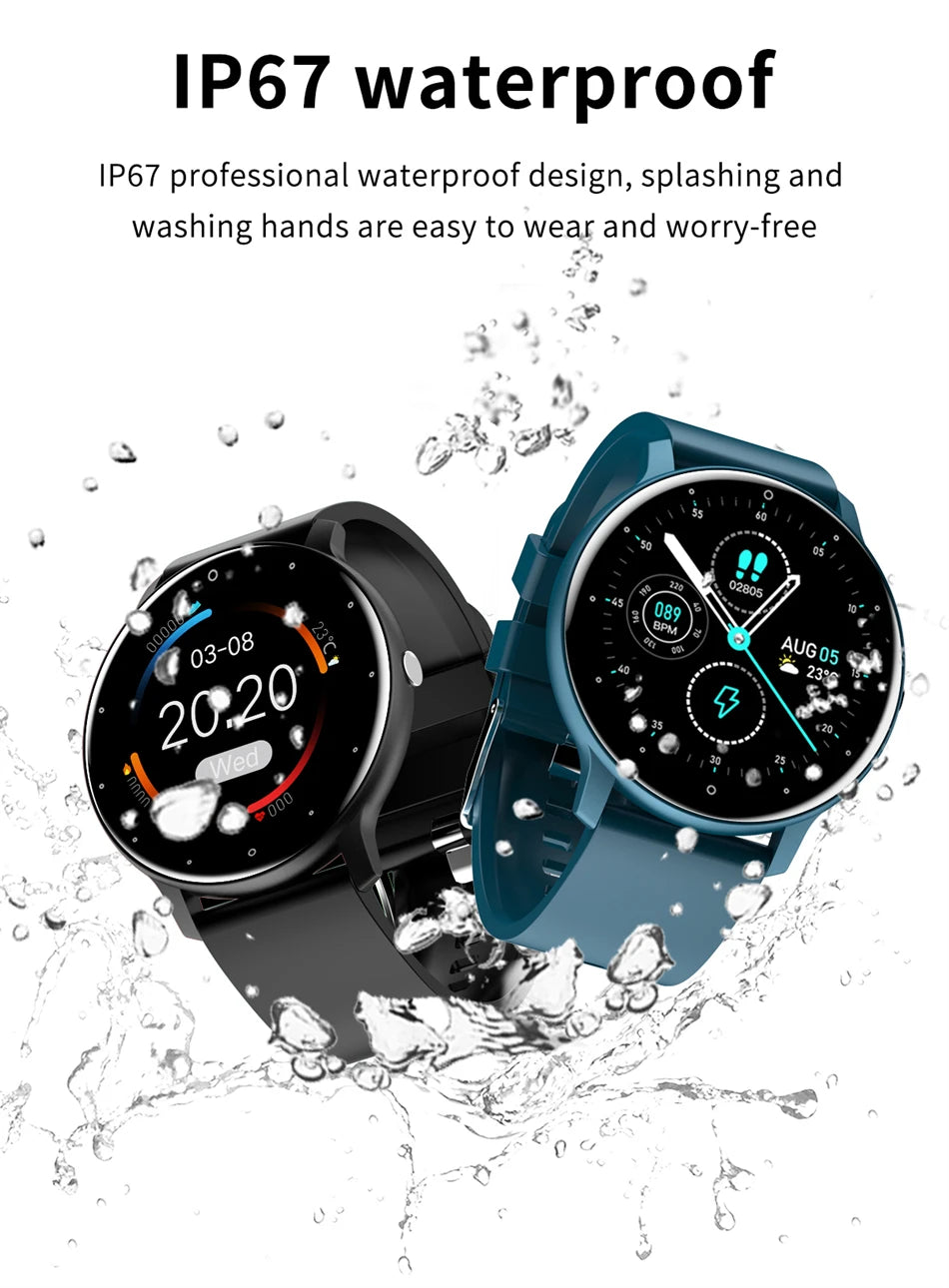 LIGE Smart Watch Men Women Full Touch Screen Sport Fitness Watch Man IP67 Waterproof Bluetooth For Android IOS Smartwatch Men.