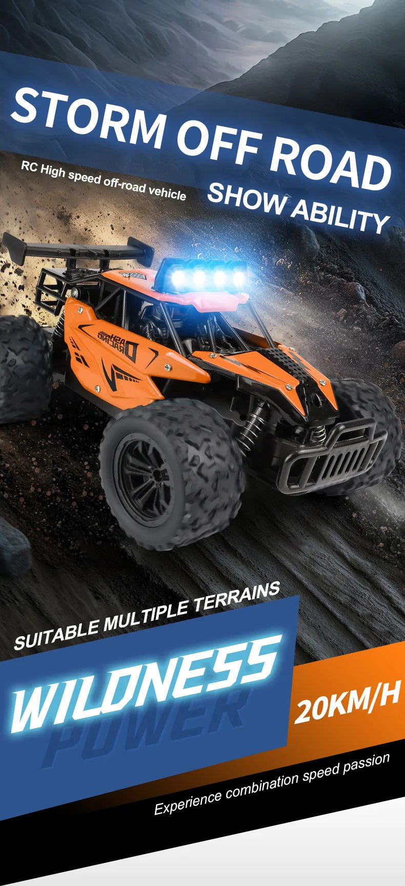 Remote Control Car RC Drift Racing 1:16 Vehicle Off Road Alloy 2.4G Radio High-Speed Trucks With LED Light Climbing Gift Kid Toy.