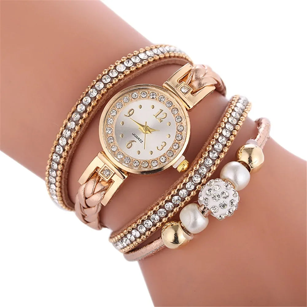 Bracelet Watches for Women Wrap Around Fashion Bracelet Dress Ladies Woman Quartz Wristwatches Women Watch Relojes Para Mujer.
