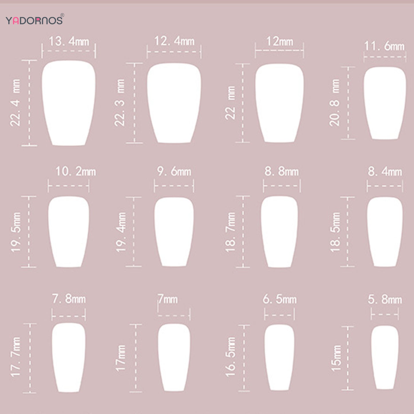 Red Black Gradient Press on Nails Medium Length Coffin Fake Nails with Sticky Tabs Ballerina False Nails Tips for Women 24Pcs.