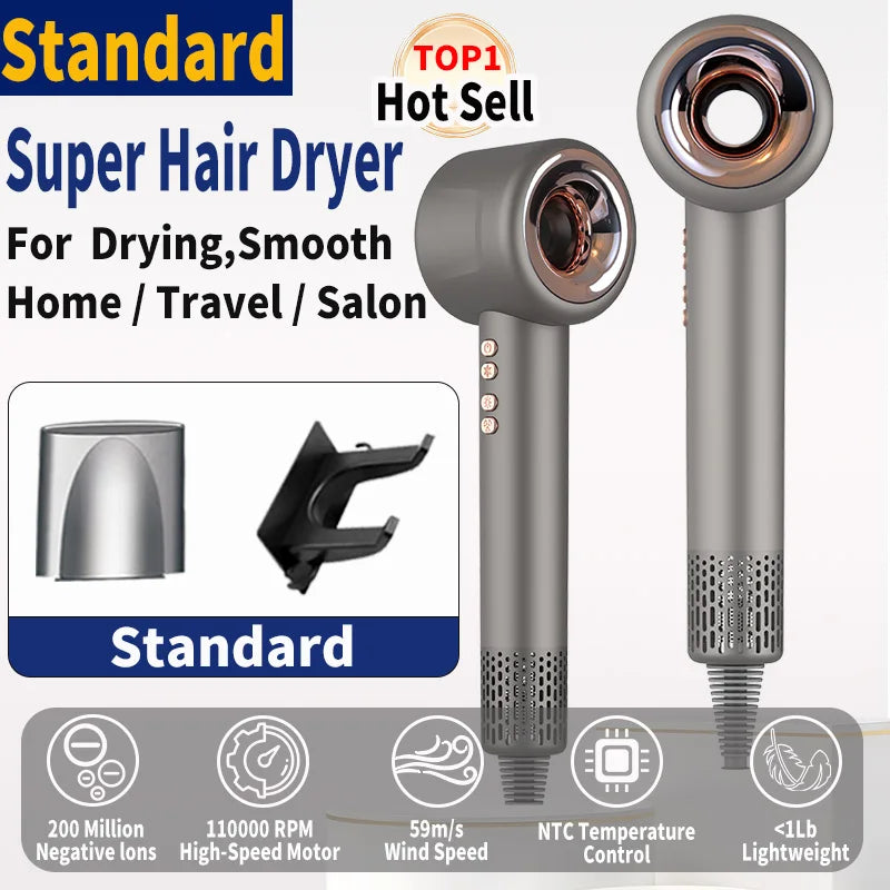 220V Super Hair Dryer 1600W Leafless Hair dryer Personal Hair Care Styling Negative Ion Tool Constant Anion Electric Hair Dryers