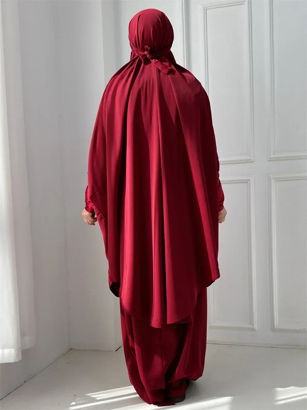 Autumn 2 Pcs Set Ramadan Eid Modest  Abaya Women Muslim Dress Hijab Kaftan Robe Femme Musulmane Islam Clothing Caftan Kebaya.