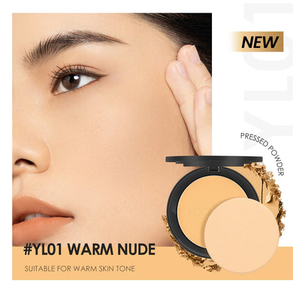 FOCALLURE 3 Colors Make Up Face Powder Brighten Oil-control Nude Makeup Pressed Powder Foundation Makeup Base Cosmetics.