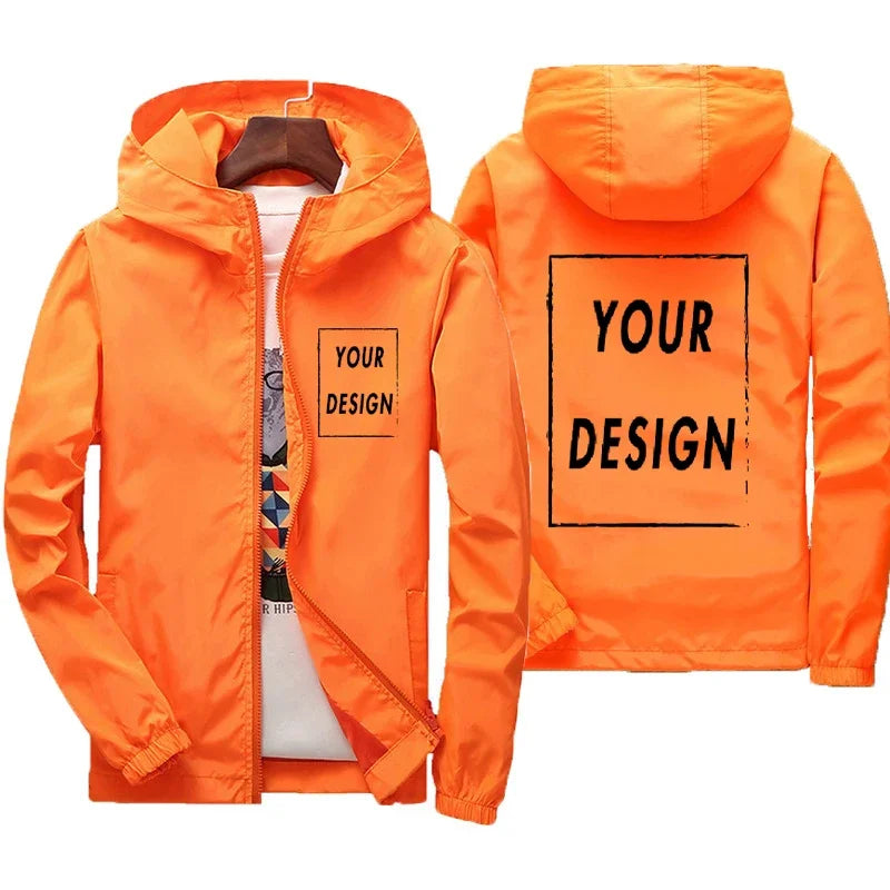 Custom Brand Logo Autumn Jacket Men Waterproof Warm Windbreaker Casual Clothing Big Size 7Xl Men Green Black Red Jacket Outdoor.