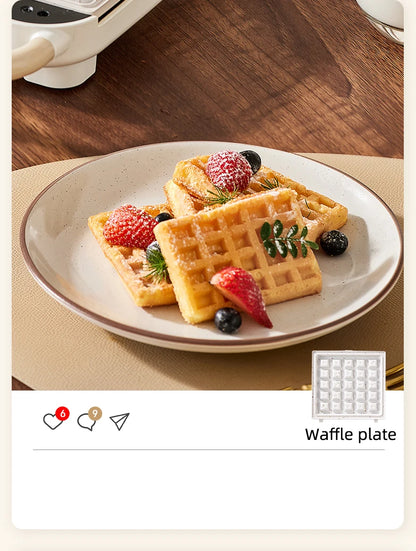 Electric Sandwich Maker Multifunctional Waffle Machine Toaster Baker Breakfast Machine Takoyaki Pancake Donuts Sandwichera 220V.