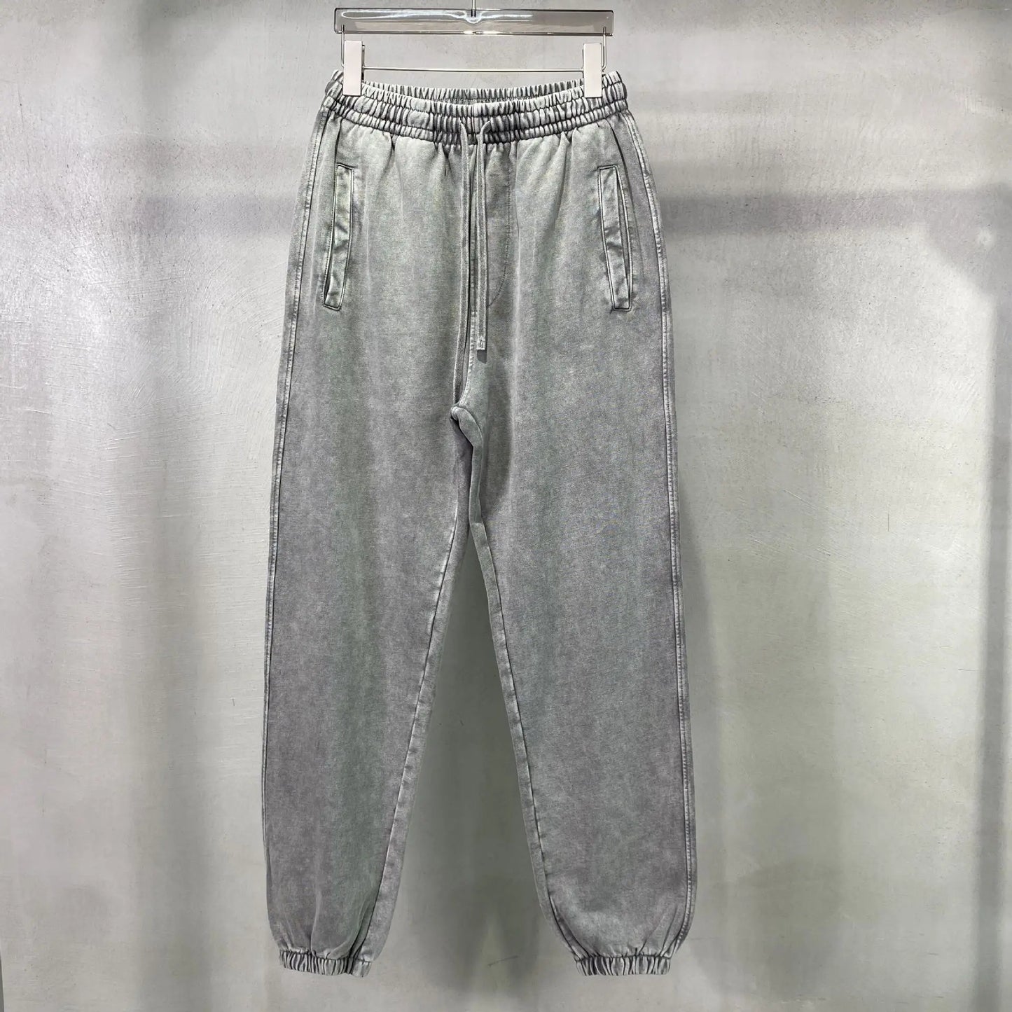 Vier Jahreszeiten Neue Mode Für Männer Casual Trendy Amerikanischen Gewaschen Gewachst Lose Einfarbig Hosen Gerade Jogger Hosen Männliche Hosen