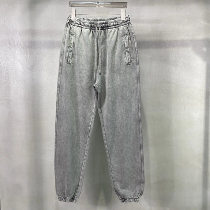 Vier Jahreszeiten Neue Mode Für Männer Casual Trendy Amerikanischen Gewaschen Gewachst Lose Einfarbig Hosen Gerade Jogger Hosen Männliche Hosen