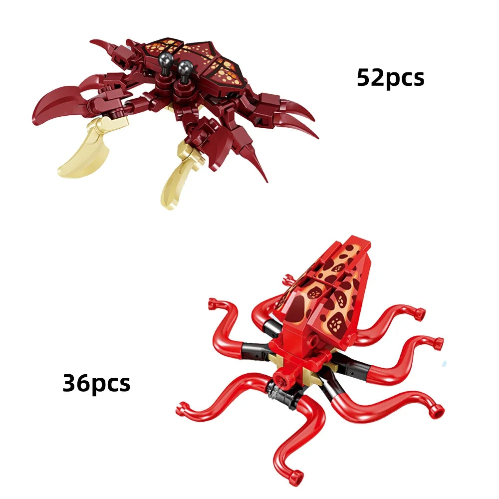 King crab Realistic Educational Ocean Creature Model Building Blocks Toys Easy Assembly,Ideal Holiday Gift for Kids Birthday