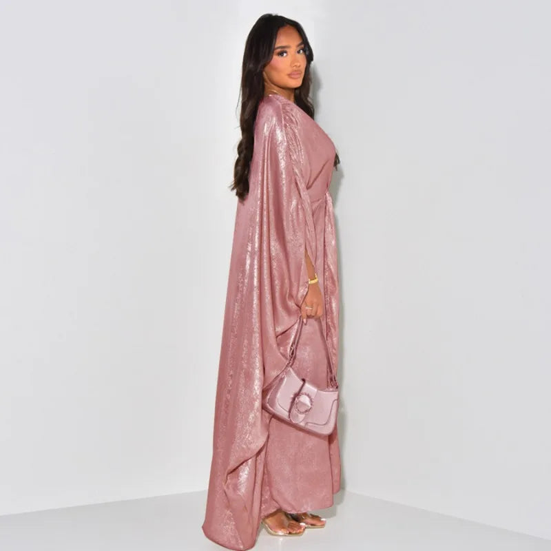 Eid Saudi Arabia Muslim Modest Dress for Women Islam Dubai Abaya Luxury Holiday Party Jalabiya Kebaya 2024 Turkey Kaftan Gown.