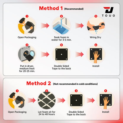 TOUO Panel Soundproofing 6-48 Pack Studio Acoustic Foam Sound Absorbing Foam Panel House Isolation Wall Acoustic Foam Sponge Pad