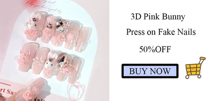 24Pcs 3D kuromi press on nails Y2K Cartoon Handmade Fake Nails Black Gel nail Wearable Nails Cinnamoroll Melody Anime False Nail.