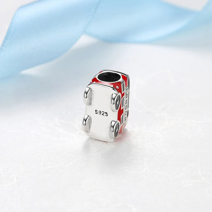Original 925 Sterling Silver Charms Love Travel London Bus Suitcase Paris Beads Fit Brand Bracelets Necklaces Women DIY Jewelry.