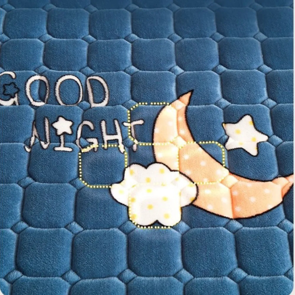 Winter Warm Velvet Mattress Toppers Thick Bed Mattress Cover Bedspread Bed Linens Thin Tatami Floor Mat Single Double Bed Sheet.